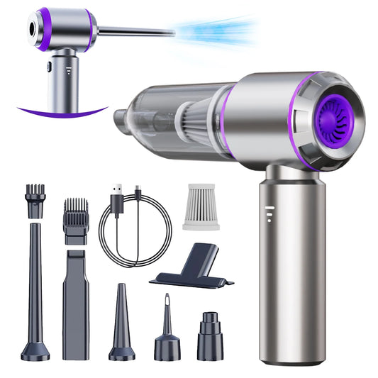 Car Vacuum Cleaner, 18KPA Cordless Handheld Vacuum, 3 in 1 Vacuum & Air Duster, Portable Vacuum for Car, Pet Hair and Keyboard