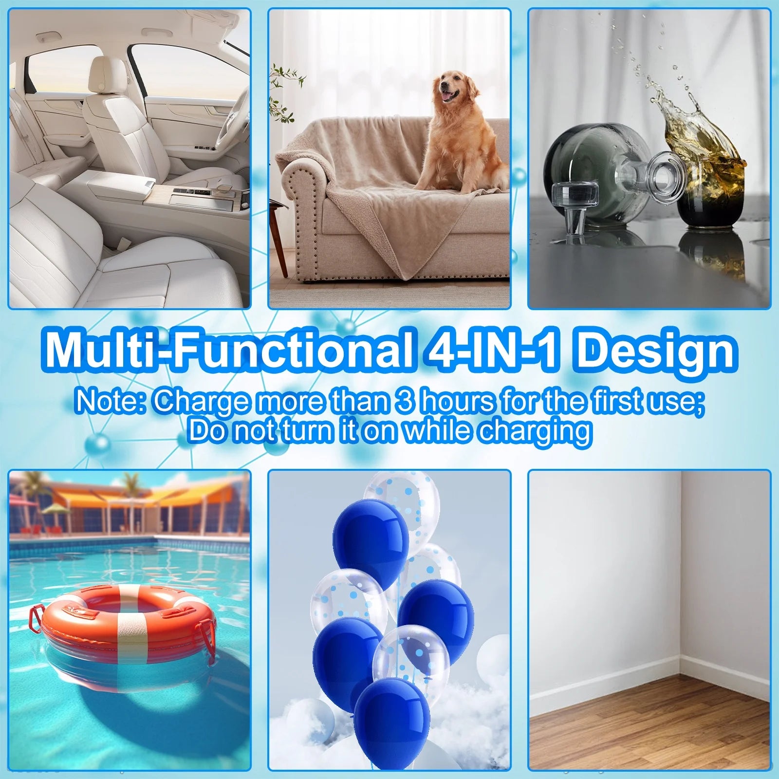 Car Vacuum Cleaner, 18KPA Cordless Handheld Vacuum, 3 in 1 Vacuum & Air Duster, Portable Vacuum for Car, Pet Hair and Keyboard